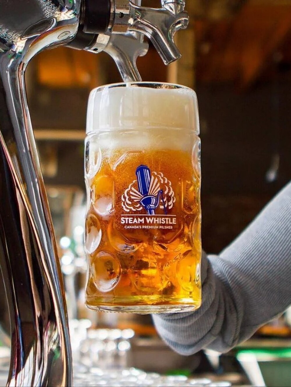 Bundle Of 2 Steam Whistle Brewery 1 Liter Glass Beer Steins